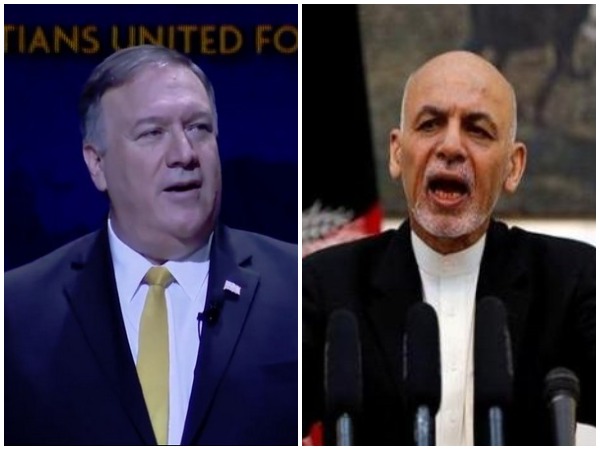 US Secretary of State Mike Pompeo and Afghan President Ashraf Ghani (File photos)