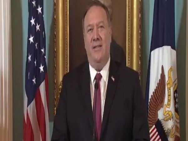 US Secretary of State Michael Pompeo speaking on the Trafficking in Persons Report in Washington DC on Thursday (local time)