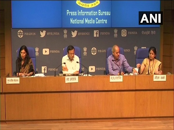 Ministry of Home Affairs' Joint Secretary Punya Salila Srivastava addressing a press conference in New Delhi on Thursday. Photo/ANI