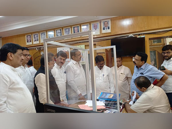 Shiv Sena MLA Rajan Salvi files nomination for speaker's election. (Photo/ANI)
