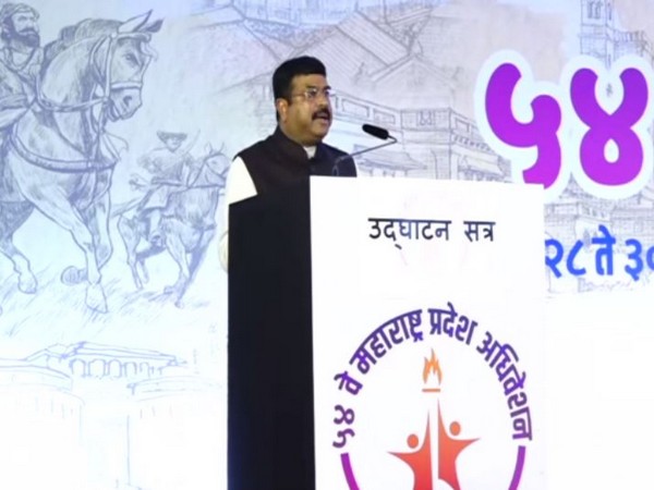 Union Minister Dharmendra Pradhan speaking at an event in Pune on Saturday