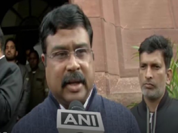 Union Minister Dharmendra Pradhan speaking to ANI in New Delhi on Saturday.