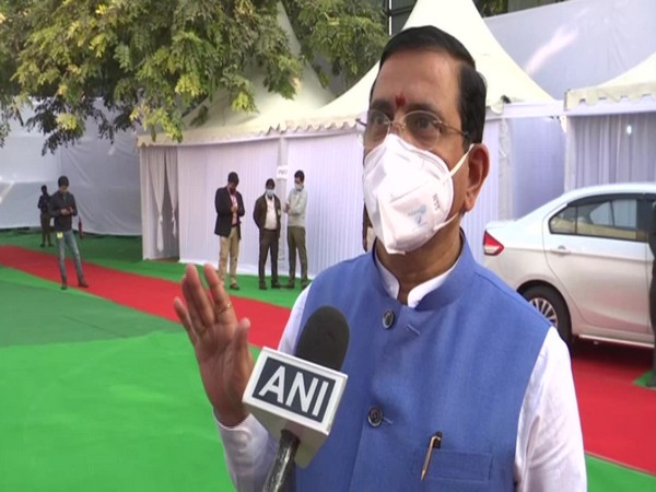 Union Minister Pralhad Joshi speaks to ANI in New Delhi on Thursday. (Photo/ANI)