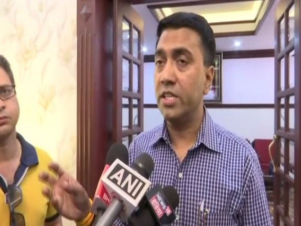 Goa CM Pramod Sawant speaking to reporters on Saturday. Photo/ANI