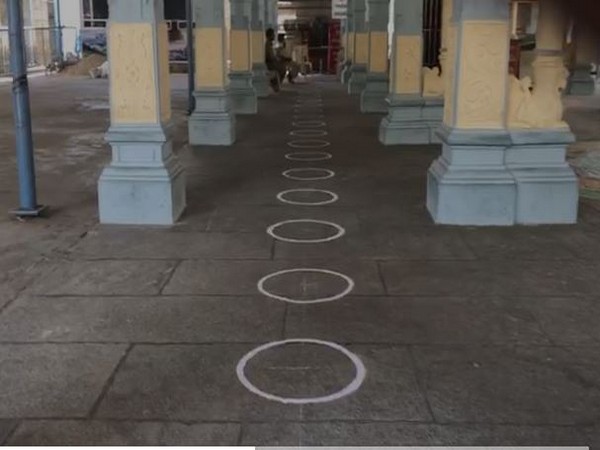 An image of the premises of Srikalahasteeswara temple in Srikalahasti town [Photo/ANI]