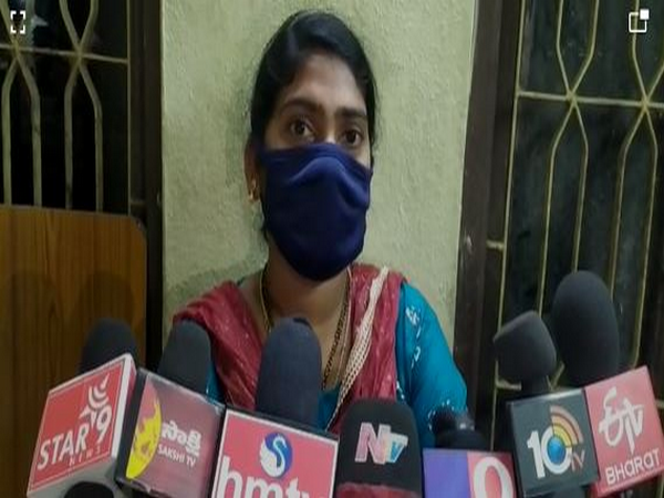 Salasatti Durga talking to media (Photo/ANI)