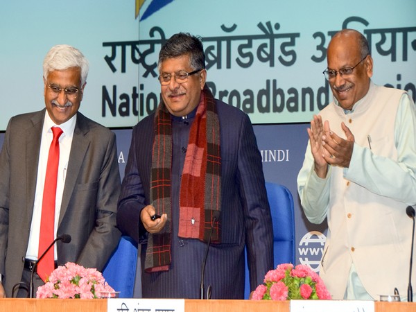 Union Minister Ravi Shankar Prasad on Tuesday launched National Broadband Mission in New Dehi.