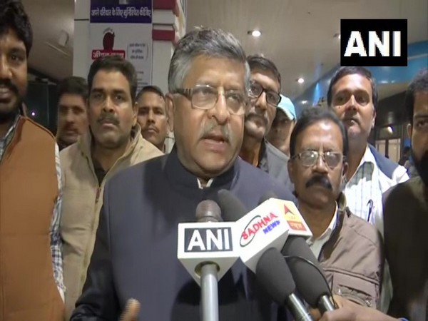 Union Law Minister Ravi Shankar Prasad speaking to media persons in Patna on Saturday.
