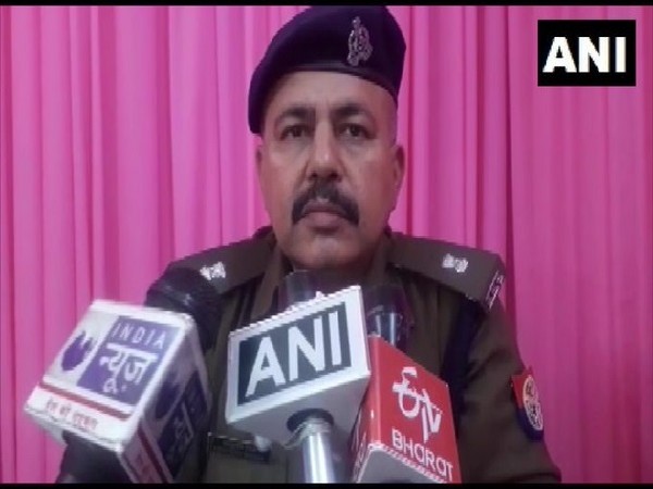 SP Crime, Ashutosh Mishra speaking to reporters in Prayagraj.  