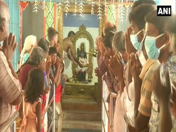 Visuals from the temple in Thulasenthirapuram in Tiruvarur district. [Photo/ANI]