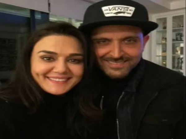 Preity Zinta with Hrithik Roshan