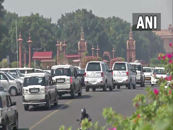 Visuals outside the Rashtrapati Bhavan. (Photo/ ANI)