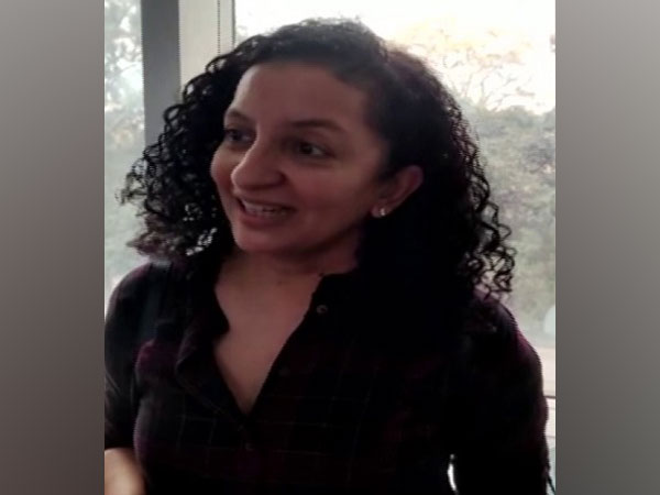 Priya Ramani speaking to the reporters on Wednesday.