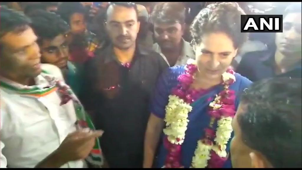 Priyanka Gandhi Vadra, Congress General Secretary for eastern UP, meeting supporters in Amethi's Gauriganj