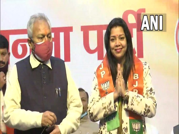 Priyanka Maurya after joining BJP. (ANI/photo)