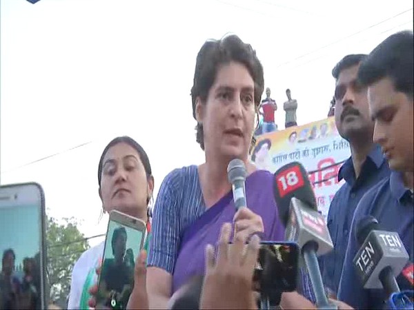  Congress party's General Secretary for UP East Priyanka Gandhi during a rally in Uttar Pradesh (Photo/ANI)