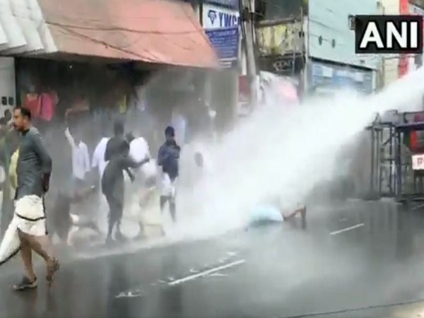 Protest in Thiruvananthapuram on Monday after attack on SFI activist
