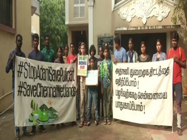 School and college students in Chennai during an event organised on the occassion of Global Climate Strike on Friday. (Photo/ANI)