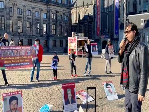 Baloch held protest in front of the Royal Palace in Amsterdam