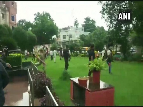 Police lathicharge protesters after one of them tried to attmpted to set himself ablaze in Indore. 