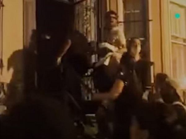 Protestors getting inside Rahul Dueby's house in Washington 