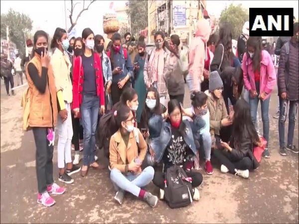 A visual from the protest site. (Photo/ANI)