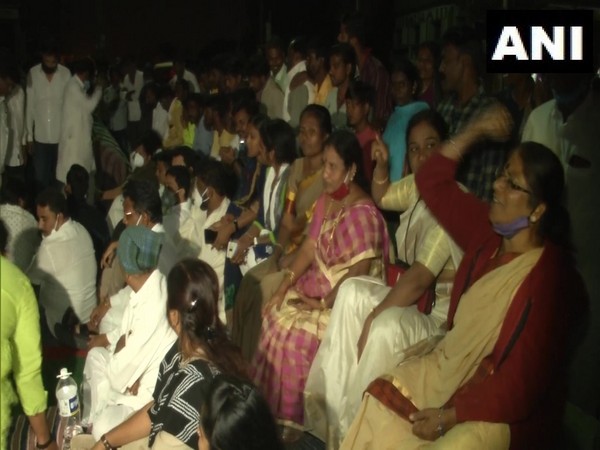 A visual from the protest site. (Photo/ANI)