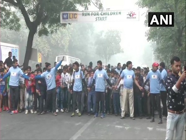 Delhi: A 'Run for Children' was flagged off in the national capital earlier this morning. [Photo/ANI]