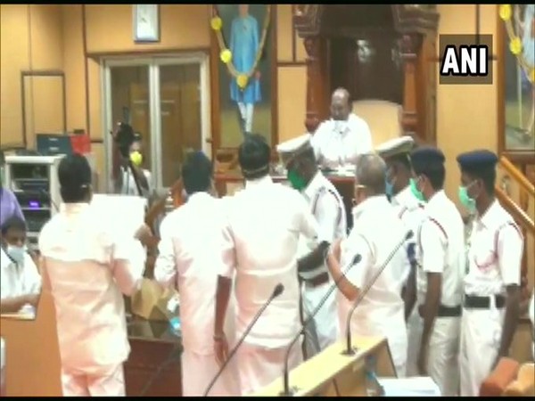 A visual inside the Puducherry Assembly on Monday. 