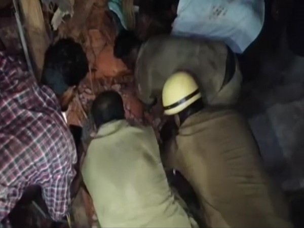 Two persons lost their lives in a fire accident that took place in Puducherry's Ariyankuppam on Monday. (Photo/ANI) 