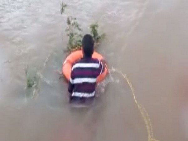  The man rescued was an NDRF team. Photo/ANI