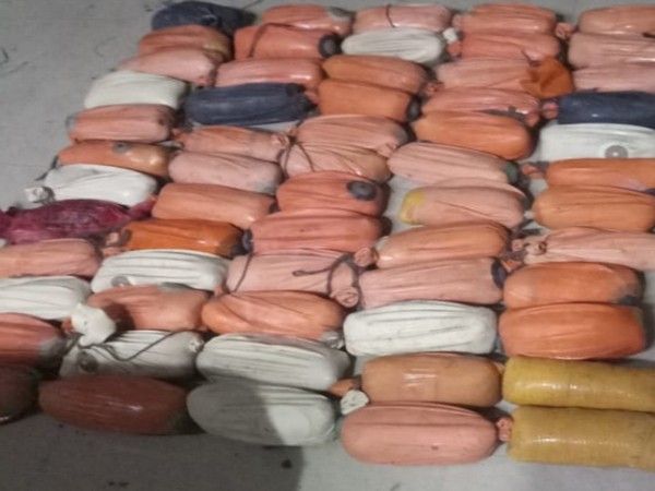 A picture of suspected narcotics seized by the BSF. 