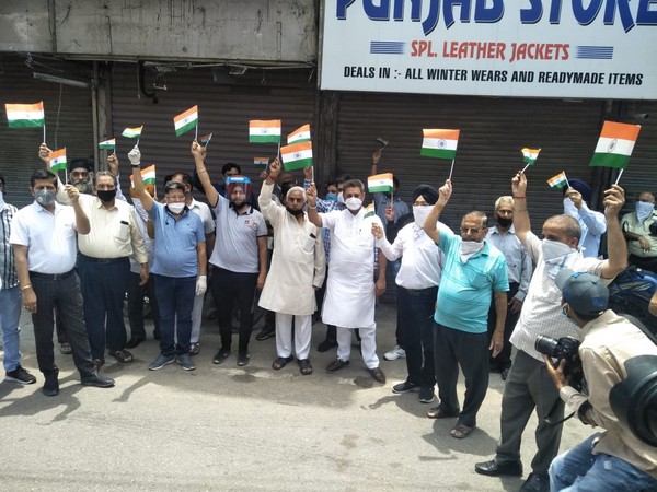 Protesters carried out Tiranga march against Punjab government on Friday. Photo/ANI