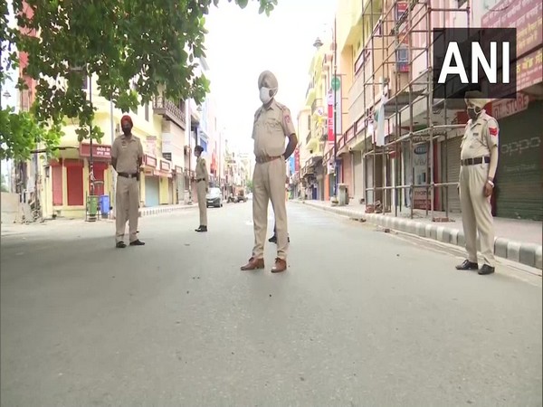 Punjab Police were seen enforcing the lockdown provisions in Amritsar on Saturday.