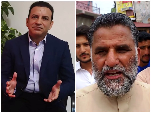 Political activist Nasir Aziz Khan (L) and Sardar Sagir Khan leader of Jammu Kashmir Liberation Front (JKLF)