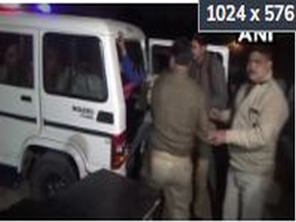 Police personnel conducting probe at the encounter site.