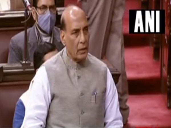 Defence Minister Rajnath Singh speaking in Rajya Sabha on Thursday. [Photo/ANI]