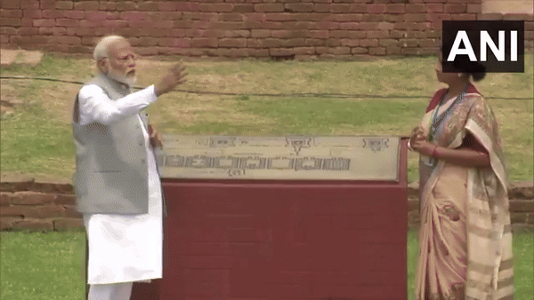 Prime Minister Narendra Modi in Nalanda (Photo/ANI)