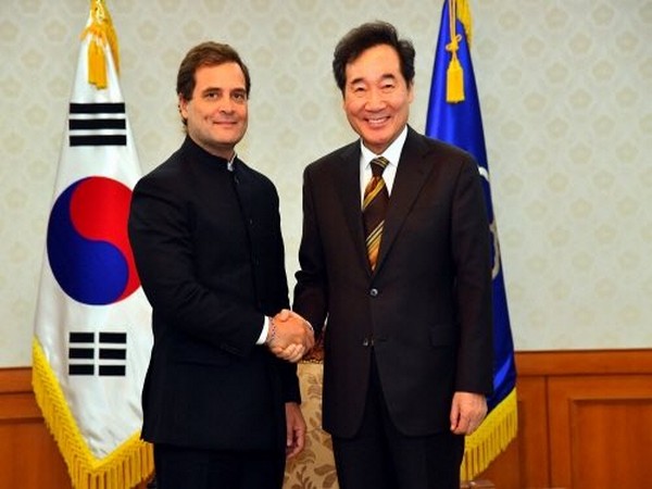 Congress leader Rahul Gandhi on Tuesday met South Korean Prime Minister Lee Nak-yon and other officials in Seoul. (Photo courtsey: Twitter- Rahul Gandhi)