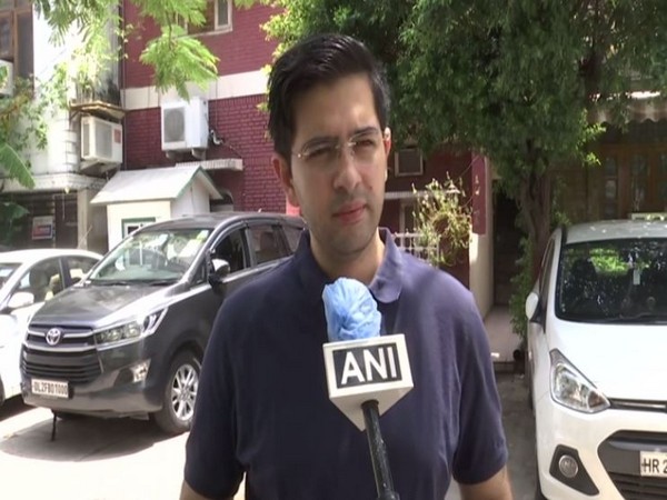 AAP leader Raghav Chadha speaking to ANI in New Delhi on Sunday