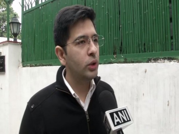 AAP leader Raghav Chadha talking to ANI in New Delhi on Saturday
