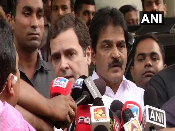 Congress MP Rahul Gandhi speaking to media persons in Cochin, Kerala on Tuesday. (Photo/ANI)