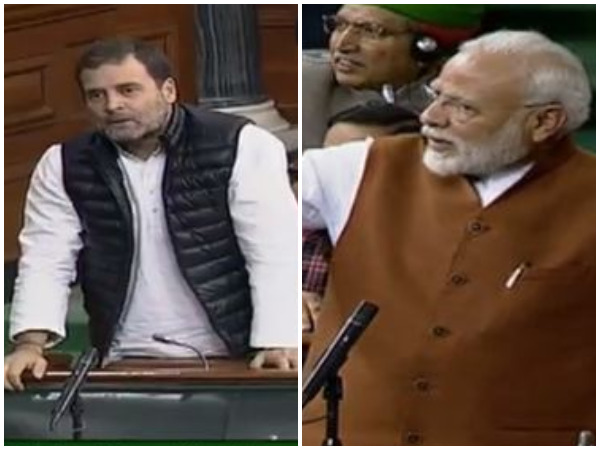 Congress leader Rahul Gandhi and Prime Minister Narendra Modi in Parliament on Thursday.