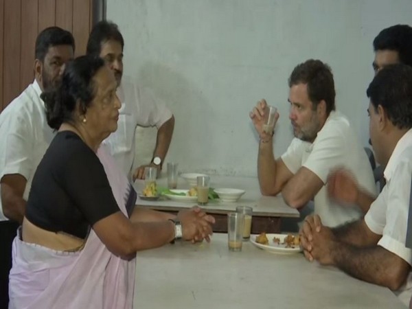 Congress leader Rahul Gandhi in Wayand, Kerala, on Friday. Photo/ANI