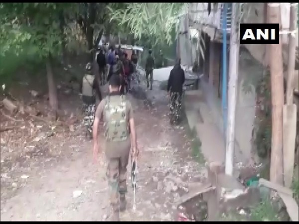 Visuals from NIA raids at J&K's Anantnag. (Photo/ANI)