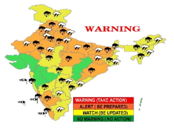 Weather warning issued by IMD. (Photo/ IMD Twitter)