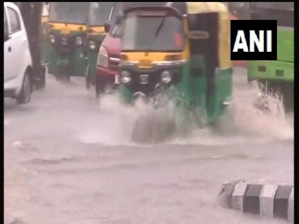 Waterlogging at Kashmiri Gate due to heavy rainfall  [Photo/ANI]