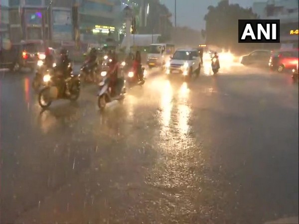  Heavy rain lashes parts of city in Chennai, Tamil Nadu.