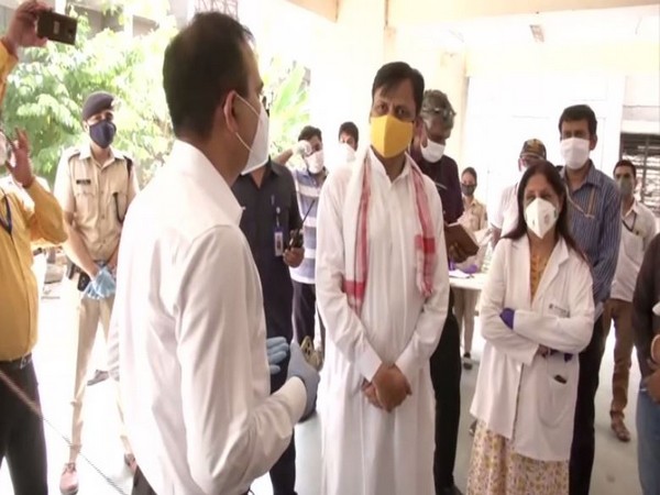Union Minister of State for Home Nityanand  Rai at a testing centre in New Delhi.