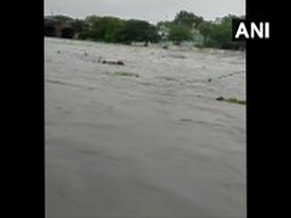 Visual of rains in Telangana. (Photo/ANI)